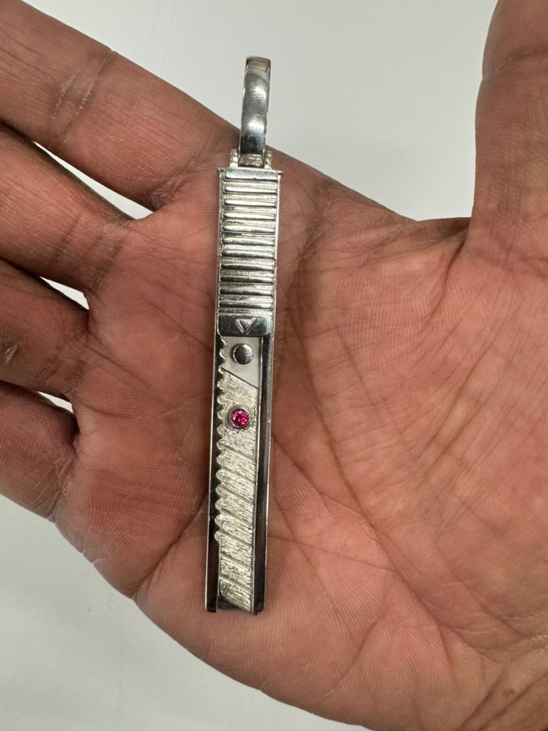 Silver Red Dot Pendant